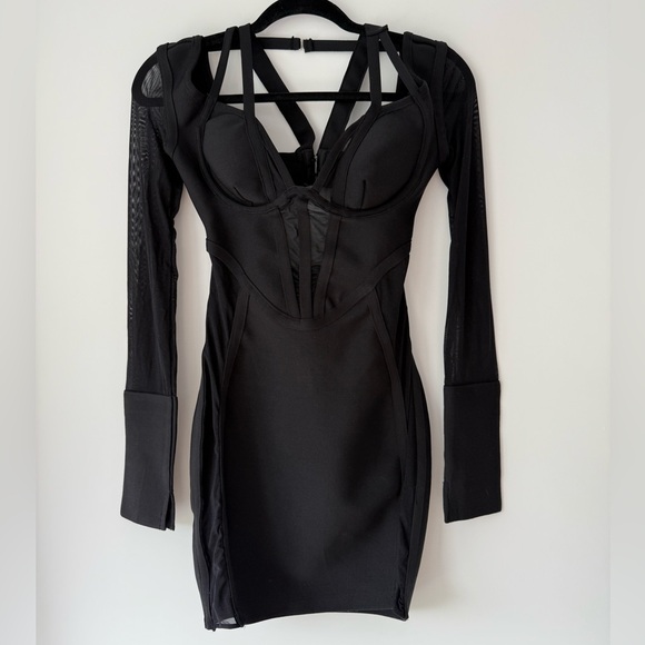 NWT Fashion Nova Black Long Sleeve Bandage Mesh
Mini Dress - Picture 5 of 6